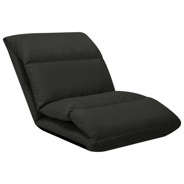 vidaXL Golvstol vikbar svart mikrofiber