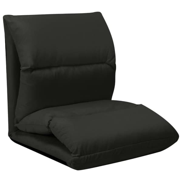vidaXL Golvstol vikbar svart mikrofiber