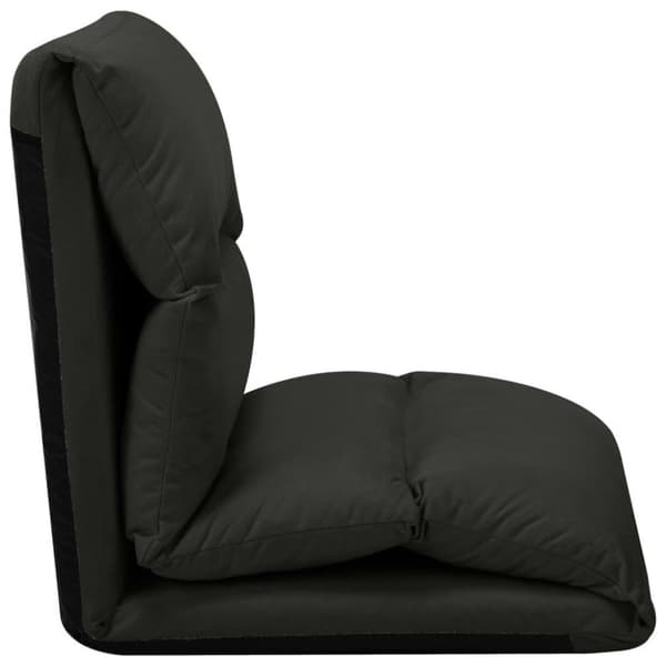 vidaXL Golvstol vikbar svart mikrofiber