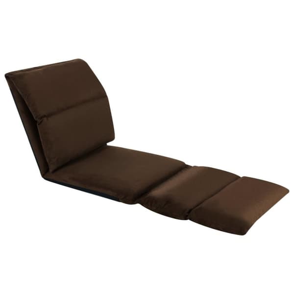 vidaXL Golvstol vikbar brun mikrofiber