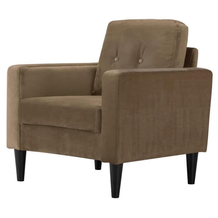 IBRA VELVET nojatuoli - vaaleanpunainen - klassinen - L 80 x D 81 cm