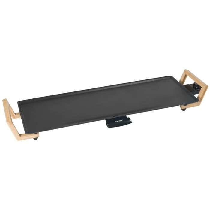 BESTRON ABP603BB Asian Design Plancha Teppanyaki XL - bambukahvoilla - Asia Lounge - 1800 W - musta