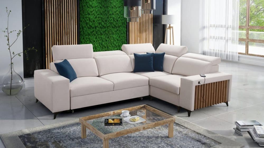 BARTON II BÄDDSOFFA 283 x203x101 HÖGER BEIGE