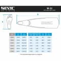 Miniatyrbillede 3 af 3: Snorkelfinner Seac W-22 Sort - 41-42