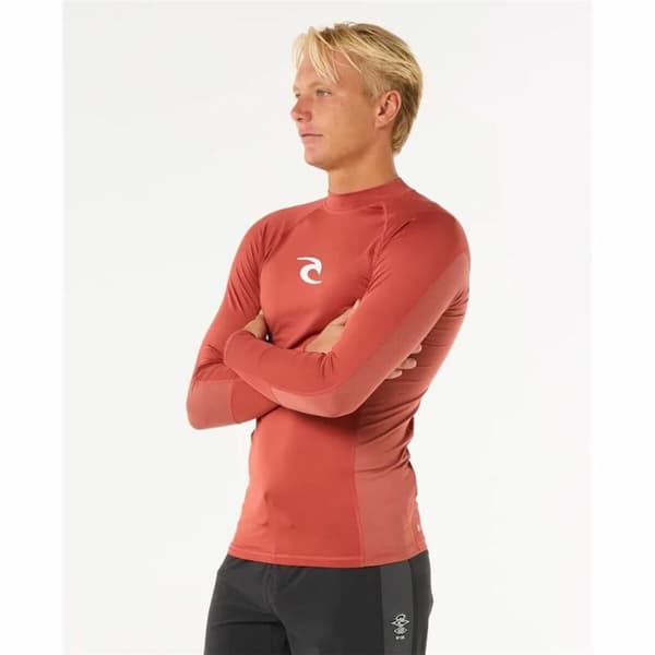 Bade T-shirt Rip Curl Waves Upf Perf L/S Rød Surf - XS
