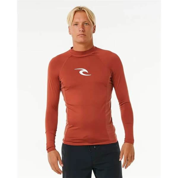 Bade T-shirt Rip Curl Waves Upf Perf L/S Rød Surf - S