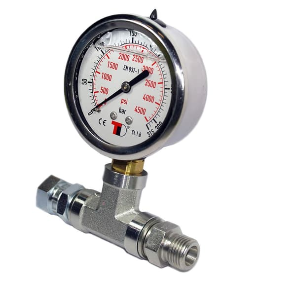 Metalsub Glycerin Trykmåler 315 Bauer/lw Produktion Bauer/lw Søvfarvet