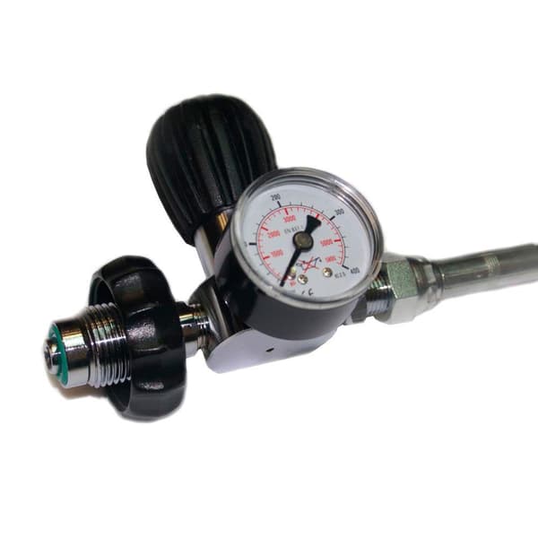 Metalsub Air Equalizer Din 200/300 With Manometer Musta,Hopeinen 1 m