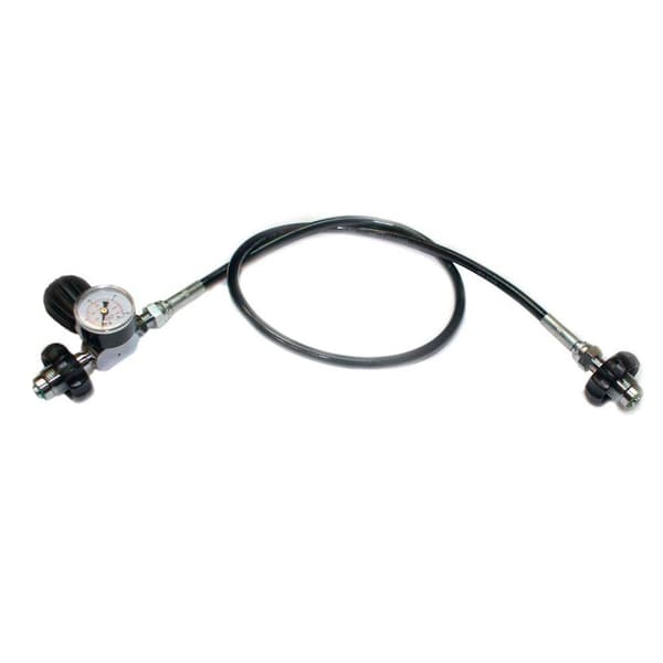 Metalsub Air Equalizer Din 200/300 With Manometer Musta,Hopeinen 1 m