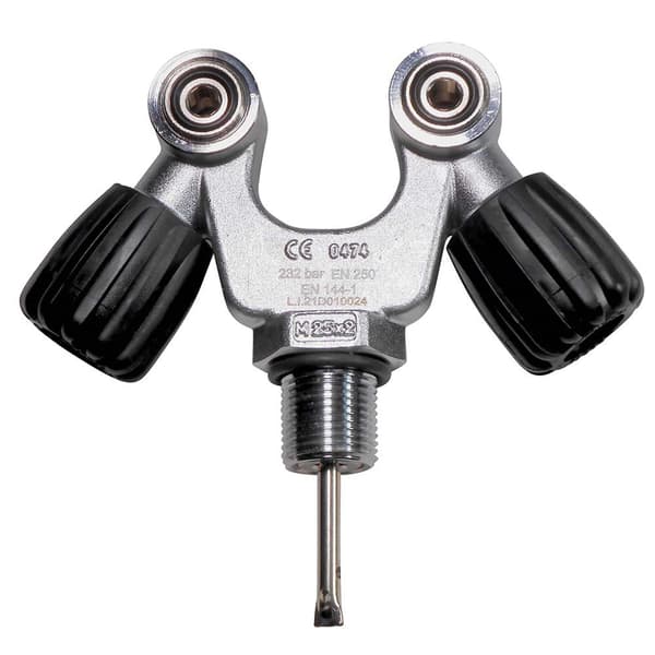 Tecnomar Inox Double Oulet Valve M25 Harmaa