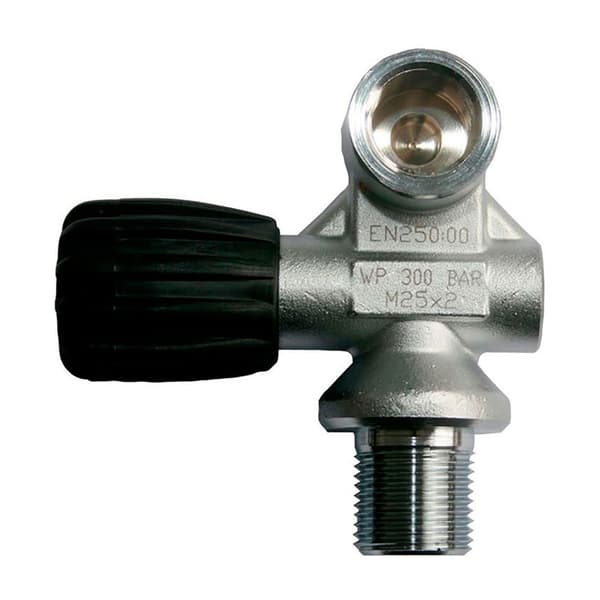 Metalsub Single Valve M25 300 Bar Musta,Hopeinen