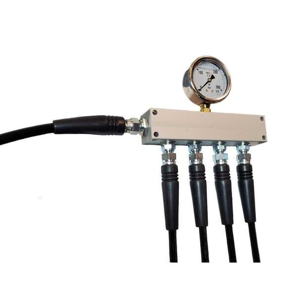 Metalsub Manifold Block With Gauge Coltri Inlet 4 Outlets Hopeinen