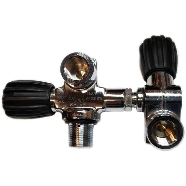 Metalsub Modular Tank Valve 2 Outlets M25 300 Bar Ruskea
