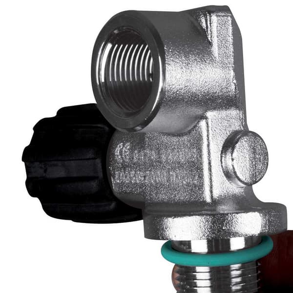 Oms Din Valve 300 Bar Mono Sort,Søvfarvet