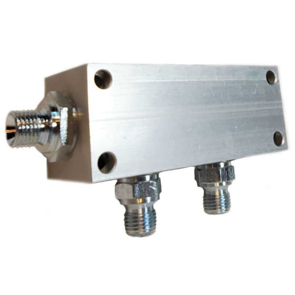 Metalsub Manifold Block G 1/4´´ Inlet 2 Outlets Hopeinen