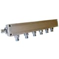 Miniatyrbild 2 av 2: Metalsub Manifold Block G 1/4´´ Inlet 6 Outlets Silver