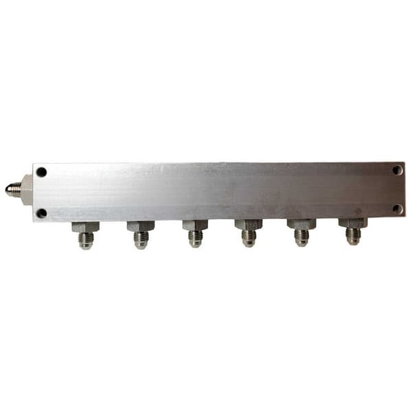 Metalsub Manifold Block Coltri Inlet 6 Outlets Hopeinen