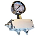 Miniatyrbillede 2 af 2: Metalsub Manifold Block With Gauge Coltri Inlet 2 Outlets Søvfarvet