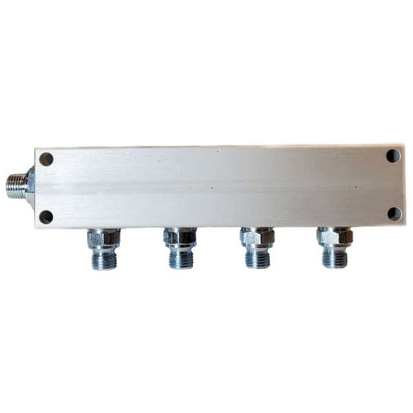Metalsub Manifold Block Bauer Inlet G 1/4´´ 4 Outlets Søvfarvet