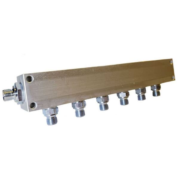 Metalsub Manifold Block Bauer Inlet G 1/4´´ 6 Outlets Søvfarvet