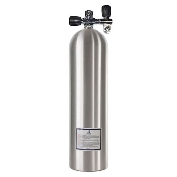 Metalsub Alumiininen Säiliö S80 Luxfer 217 Baari 2 Pistorasiat Modulaarinen 11.1l Hopeinen