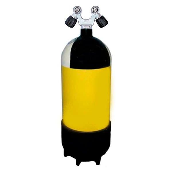 Metalsub 2 Outlets V Valve 12l 232 2024 Sukelluspullo Keltainen,Valkoinen,Musta