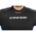 Miniatyrbild 4 av 4: Cressi Castoro Man 5 mm högstretch neopren våtdräkt för män, svart/blå/grå, XXL/6 - XLR106426