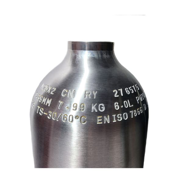 Metalsub S40 Aluminium 207 Bar Cylinder Sukelluspullo Hopeinen