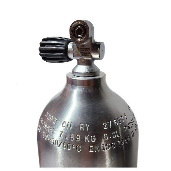 Metalsub S40 Aluminium 207 Bar Single Valve Sukelluspullo Hopeinen