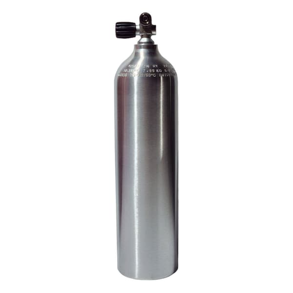 Metalsub S40 Aluminium 207 Bar Single Valve Sukelluspullo Hopeinen