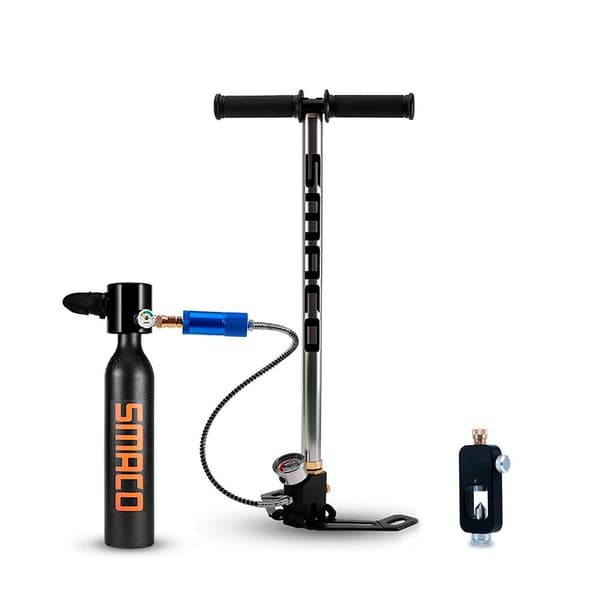 Smaco S300 Air Tank 0.5l+hand Pump Dykkerflaske Sort