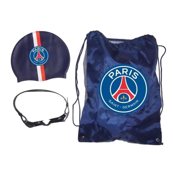 PSG - Officiellt licensierad poolset - Inkluderar: en badmössa, simglasögon och en stringväska - Dimensi