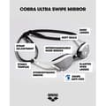 Miniatyrbild 3 av 4: arena Cobra Ultra Swipe Mirrored Simglasögon, Silver/Blå, Senior - 002507-570