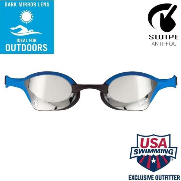 arena Cobra Ultra Swipe Mirrored Simglasögon, Silver/Blå, Senior - 002507-570