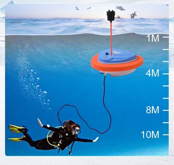 53L/min 3,5H 10m bärbar tanklös vattentät uppladdningsbar undervattens snorkel, dykning snorkelutrustning, mobil dykventilator