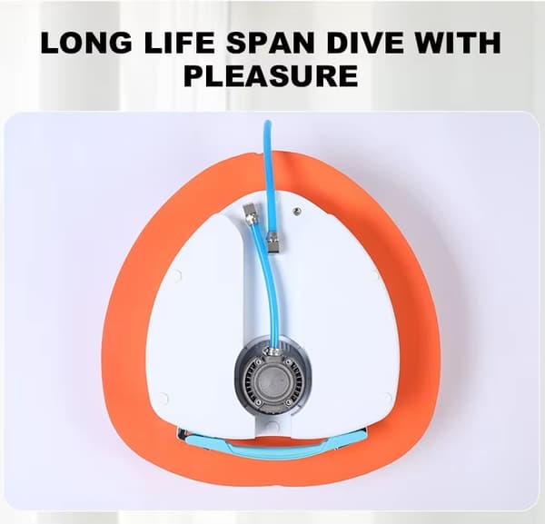 53L/min 3,5H 10m bärbar tanklös vattentät uppladdningsbar undervattens snorkel, dykning snorkelutrustning, mobil dykventilator