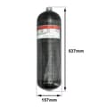 Miniatyrbild 5 av 5: 4500psi/300Bar 6,8L kolfibercylinder med ventil, högtryckstank för dykning med M18*1,5 gänga