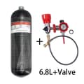 Miniatyrbild 2 av 5: 4500psi/300Bar 6,8L kolfibercylinder med ventil, högtryckstank för dykning med M18*1,5 gänga