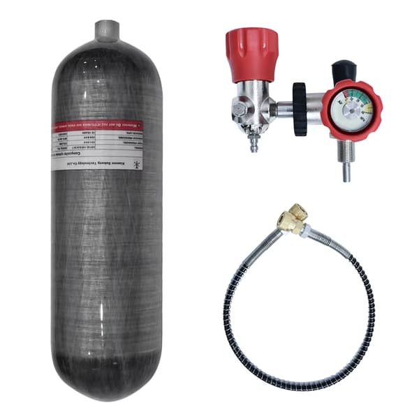 4500psi/300Bar 6,8L kolfibercylinder med ventil, högtryckstank för dykning med M18*1,5 gänga