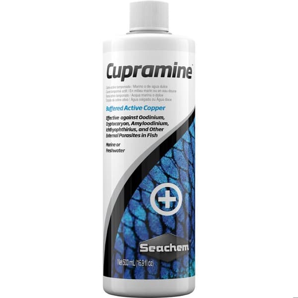 Rengöringsmedel för akvarievatten Seachem Cupramine - 50 ml