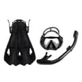 Miniatyrbild 1 av 2: Dykutrustning, tre-fönster mask, full torr snorkel,S M Svart