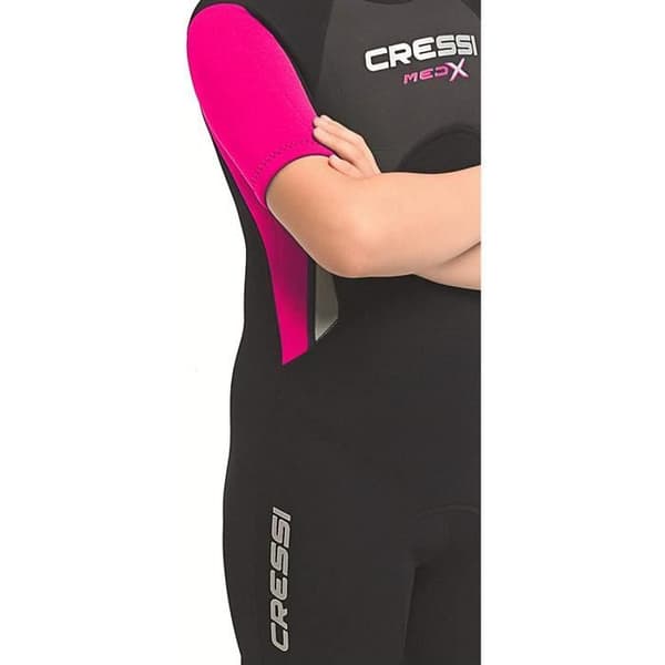 Cressi Med X Junior Shorty Våtdräkt Barn Unisex, Svart/Rosa, L (L (12/13 år) - LV438504