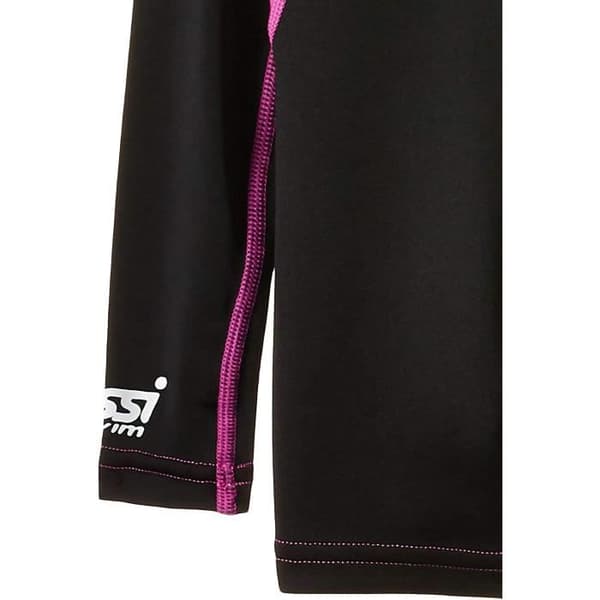 Cressi Sub S.p.A. Shorty Kids Swimware Unisex barnbaddräkt, svart/rosa/långärmad, S (2 år) -