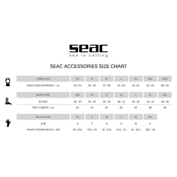 Seac Basic HD dykstövel, 5 mm dykstövlar i neopren med dragkedja, halvstyv vulkaniserad sula