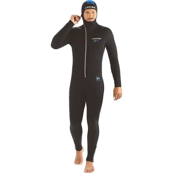 Cressi Diver Man Monpiece Våtdräkt 7 mm Våtdräkt för män, Svart/Blå, XXXL/7 - LU487507