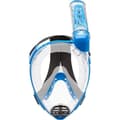 Miniatyrbild 2 av 4: Cressi Duke helmask hel/integrerad mask designad för snorkling med snorkeltorr unisex vuxen, transparent/blå,