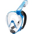 Miniatyrbild 1 av 4: Cressi Duke helmask hel/integrerad mask designad för snorkling med snorkeltorr unisex vuxen, transparent/blå,
