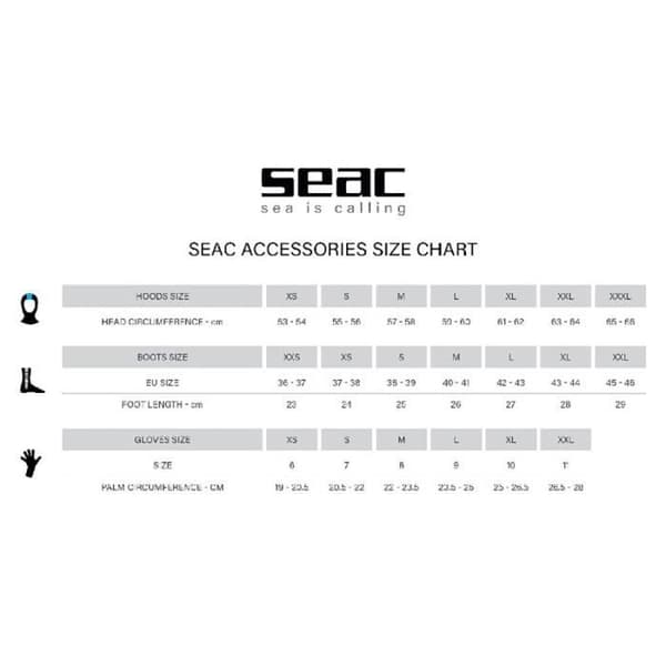 Dykerskor - Seac - Regular - Neopren 5 mm - Halvstyv sula - PU-skydd