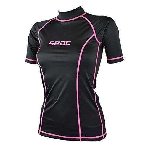Seac T-Sun RashGuard T-shirt för kvinnor, Anti UV Solskydd Långärmad Svart - 1550015008080A