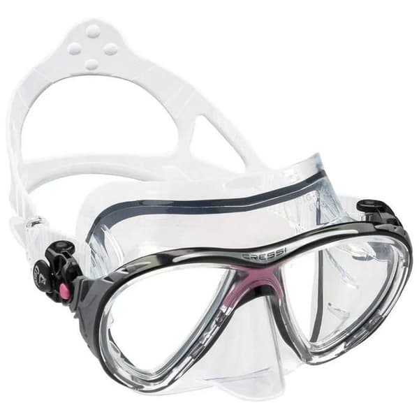 Set för snorkling - CRESSI - Evo Big Eyes & Alpha Ultra Dry - Transparent/Rosa
